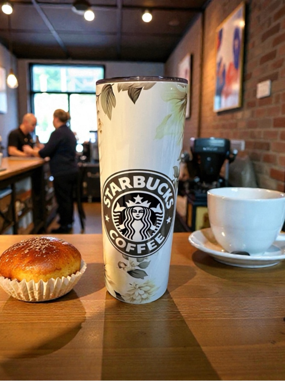 Coffeehouse Style Tumbler | Iced Coffee Cup with Lid & Straw | Reusable Tumbler